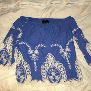 Cynthia Rowley off the shoulder blouse